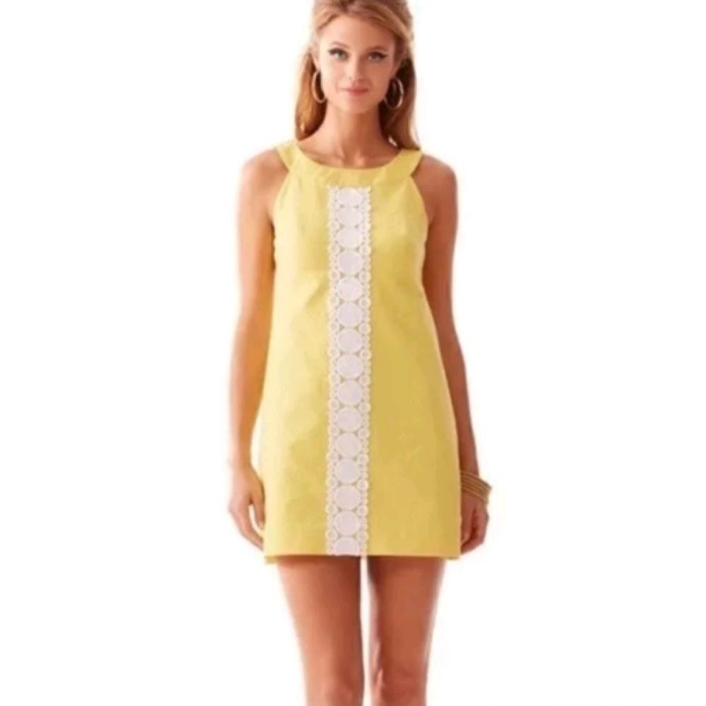 Lilly Pulitzer Jacqueline Shift Dress Sunglow Yelllow